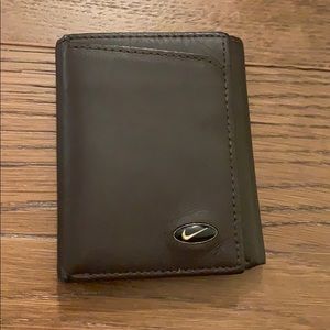Nike brown leather wallet
